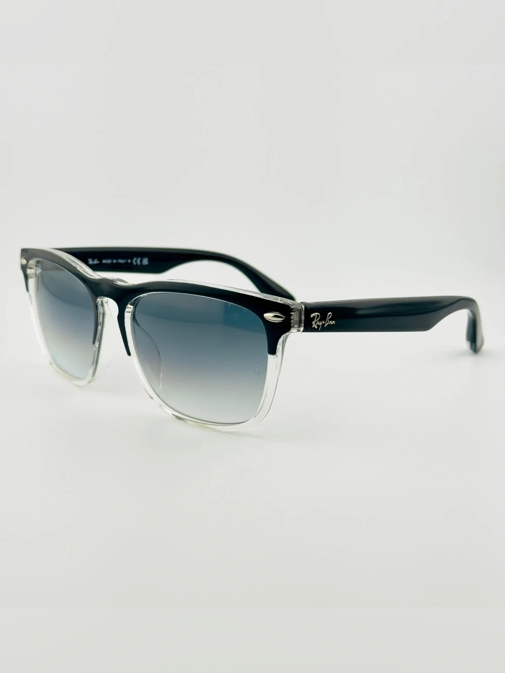 Ray-Ban Steve Sunglasses RB4487 Polished Black on transparent Frame Grey Lenses